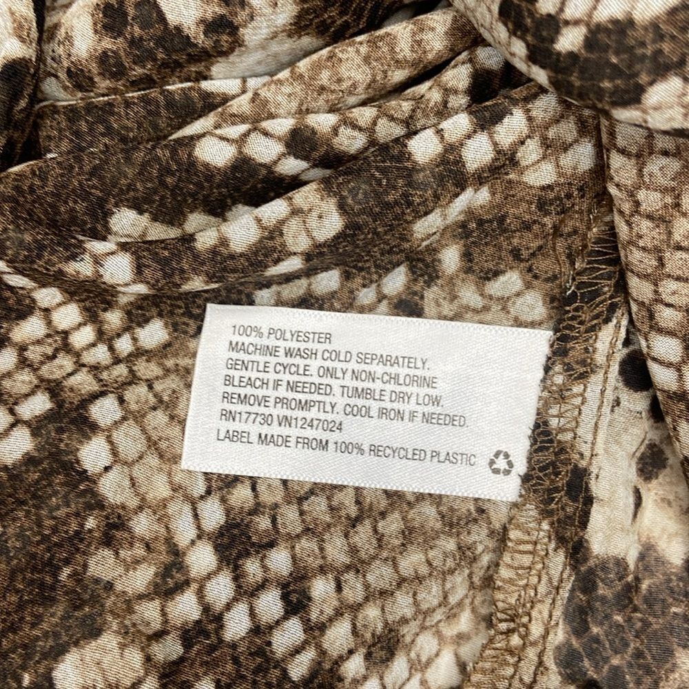 Altuzarra Python Print Georgette Bow Blouse Size … - image 6